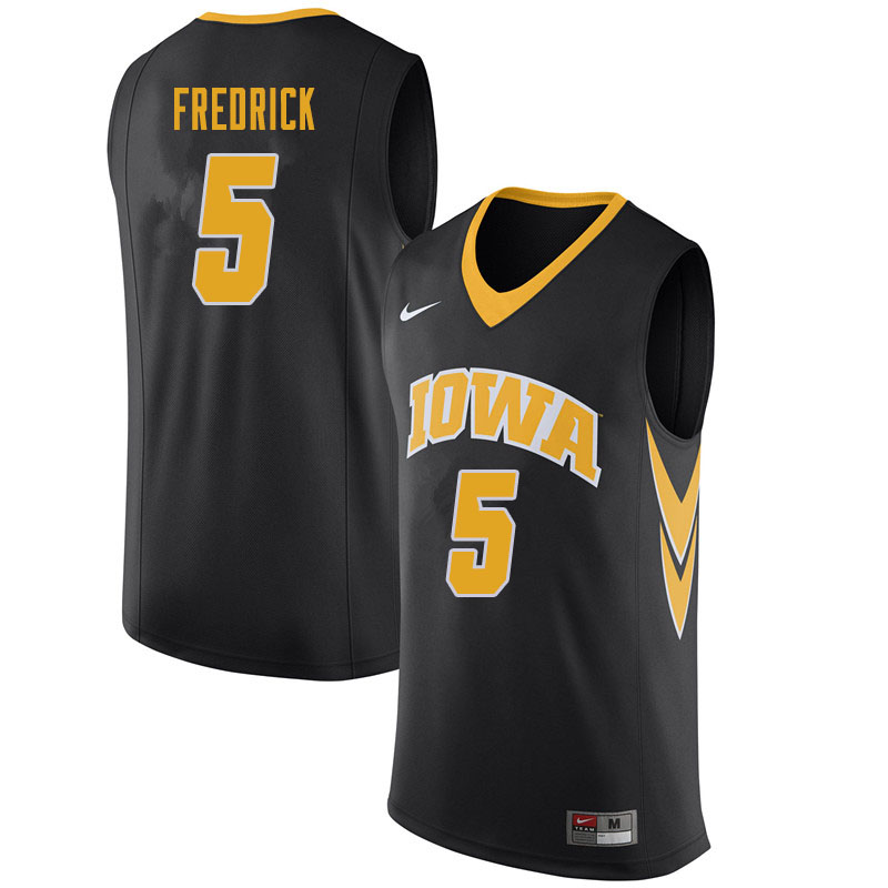Men #5 CJ Fredrick Iowa Hawkeyes College Basketball Jerseys Sale-Black - Click Image to Close